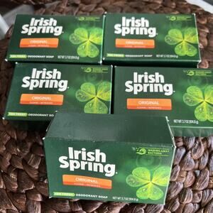 Irish Spring Vintage Bar Soap Lot of 5 Original Scent Package 4 Oz NOS No Flax